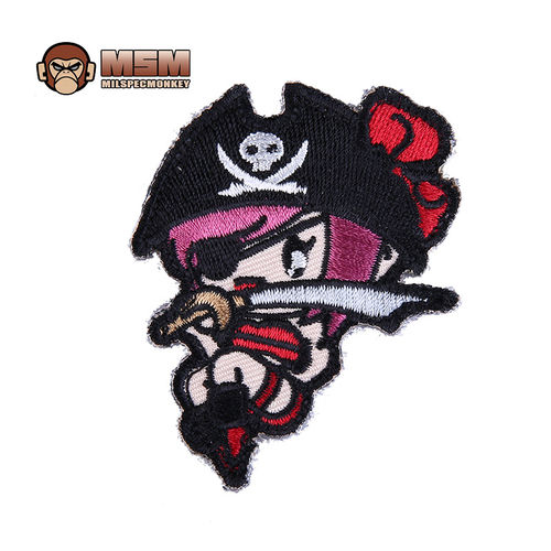 战术猴子 臂章 MSM Pirate Girl 军迷战术魔术贴臂章 户外个性臂章 君品