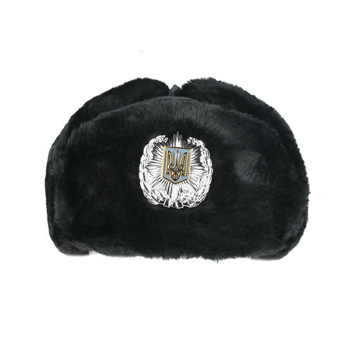剩余物资 乌克兰冬季警察帽冬季防风保暖棉帽子 君品